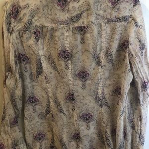 DKNY long sleeve floral dress top